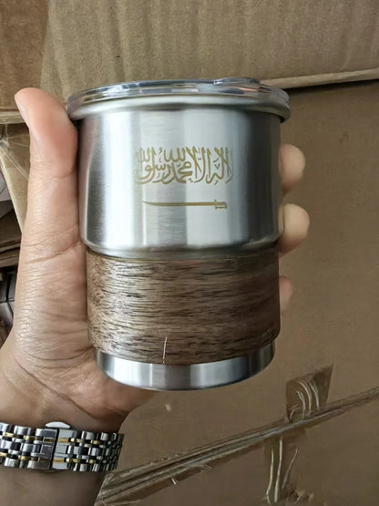 The Flag of Saudi Arabia Logo Stainless Steel Cup