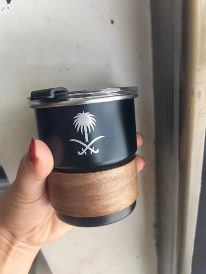 The Flag of Saudi Arabia Logo Stainless Steel Cup