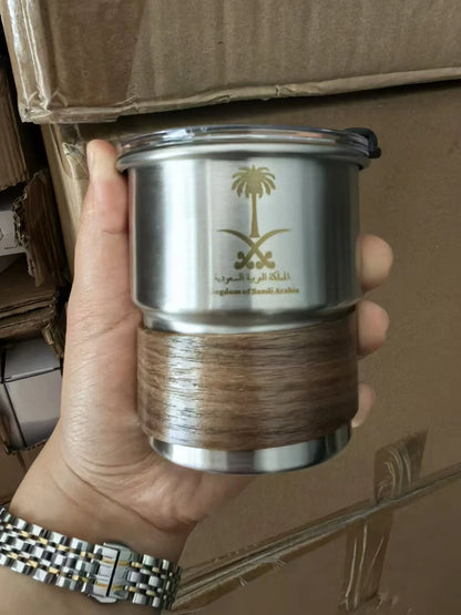 The Flag of Saudi Arabia Logo Stainless Steel Cup