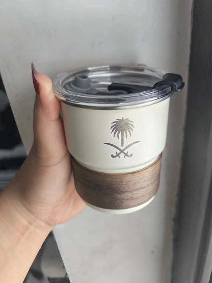 The Flag of Saudi Arabia Logo Stainless Steel Cup