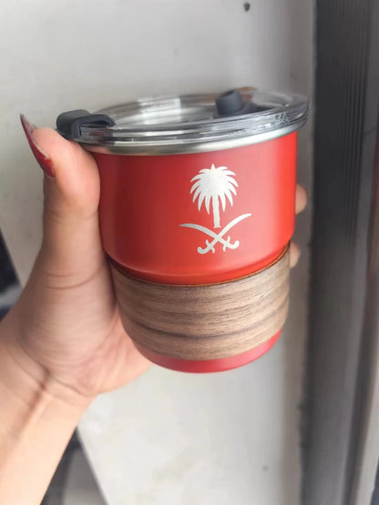 The Flag of Saudi Arabia Logo Stainless Steel Cup