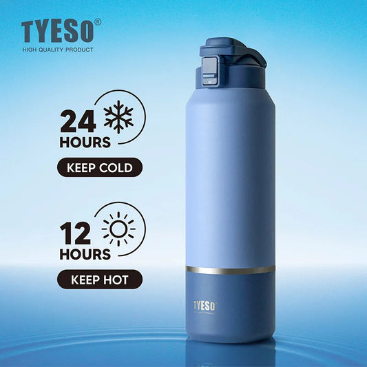 24HRS hot/ cold Tyeso Large Capacity Stainless Steel Insulated Water Bottle